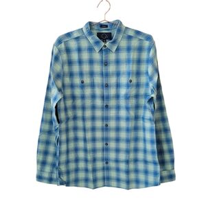 New EVEN TIDE Regular Denali Doublecloth Button Front Shirt Size L Tall